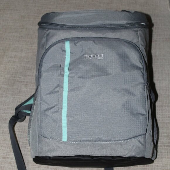 NWT Tourit 28L Cygnini 30 Can Cooler Backpack Insulated Light Grey - Picture 2 of 9